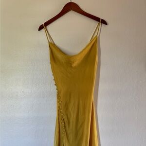 NEW zara yellow dress with slit | size: S